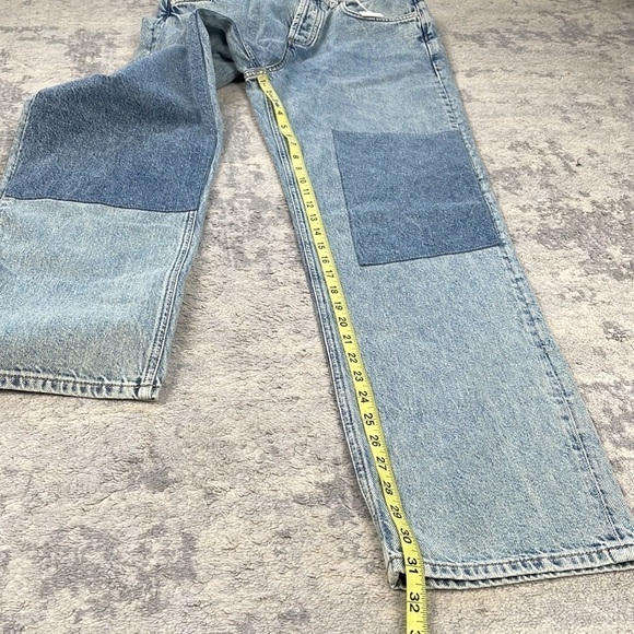 NWT AG Adriano Goldschmied Cloved Patched Jeans Nomad Straight Leg Sz 28 - Picture 11 of 14